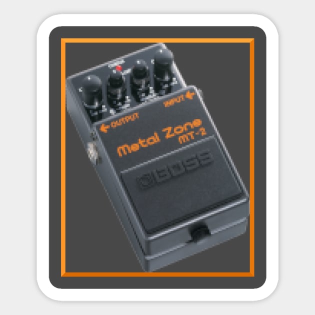 metal zone pedal small pixels Sticker by Flyingpanda